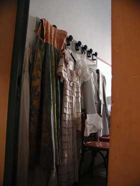 Inside a dressing room