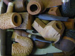 The grain of the wood determines the shape Bruto decides to make the pipe