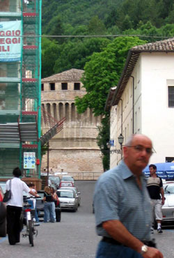 Reconstruction, surrounding ancient medieval structures, is an everyday part of life for the Cagliesi.